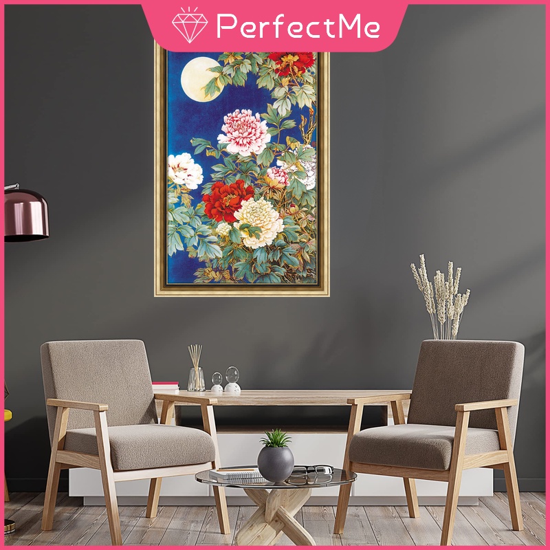 Bộ Tranh Đính Đá 5D Tự Làm 40x60CM 60x90cm Hình Hoa Mẫu Đơn