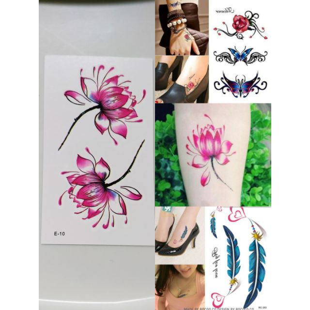 Hình xăm dán Tattoo xăm nước 9.7 × 5.7 cm