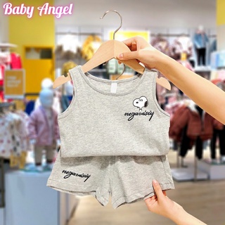 Bộ ba lỗ bé trai cotton trơn màu snoopy cho bé từ 8kg đến 20kg