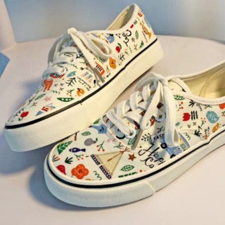 (Sẵn 39,40 Video+ảnh thật) Giày vans in hoạt hình cute