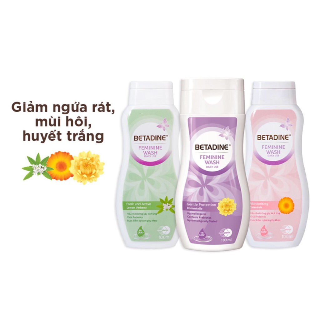 Dung Dịch Vệ Sinh Phụ Nữ BETADINE Bảo Vệ Dịu Nhẹ 100ml