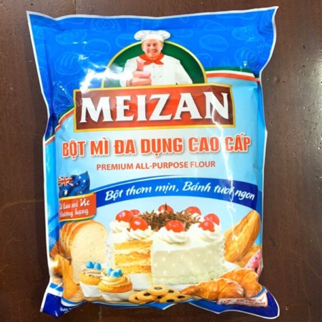 Bột mì đa dụng Meizan ⚡ GIÁ TỐT NHẤT ⚡ 1kg bột đa dụng dùng để chế biến các loại bánh mì, bánh bông lan, bánh ngọt