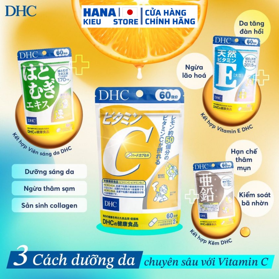 Viên Uống DHC Bổ Sung Vitamin C Nhật Bản 30 ngày và 60 ngày
