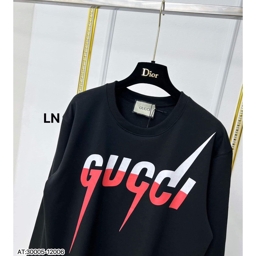Áo sweater  gu.cci  TIA  SÉT chảy , dày dặn mềm mịn form rộng phong cách Unisex