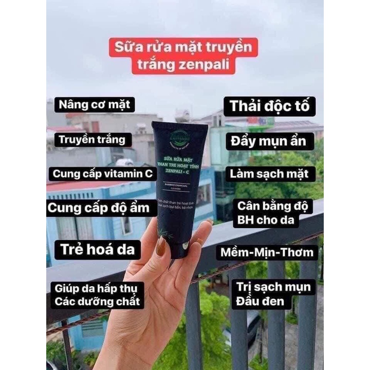 Sữa Rửa Mặt Than Tre Hoạt Tính Zenpali chính hãng