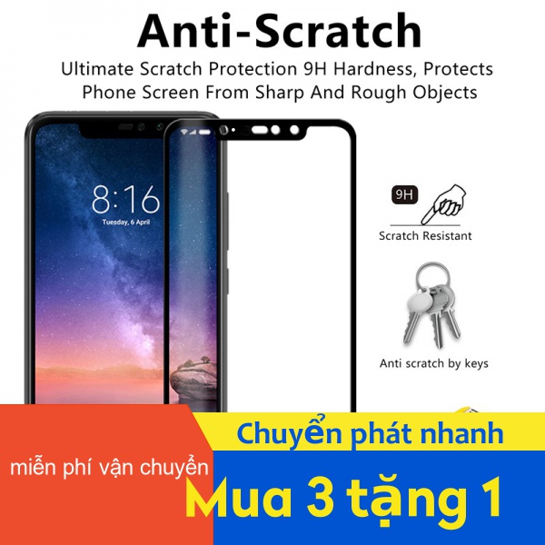 Kính cường lực 20D màu đen bảo vệ màn hình điện thoại OPPO Realme 5 X XT X2 A ACE lite R7S Pro