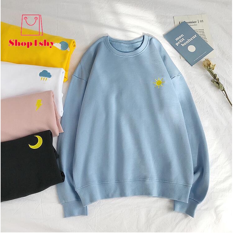 Moon and sun print fashion Athletic Closure Men's Pullover Sweatshirt | BigBuy360 - bigbuy360.vn