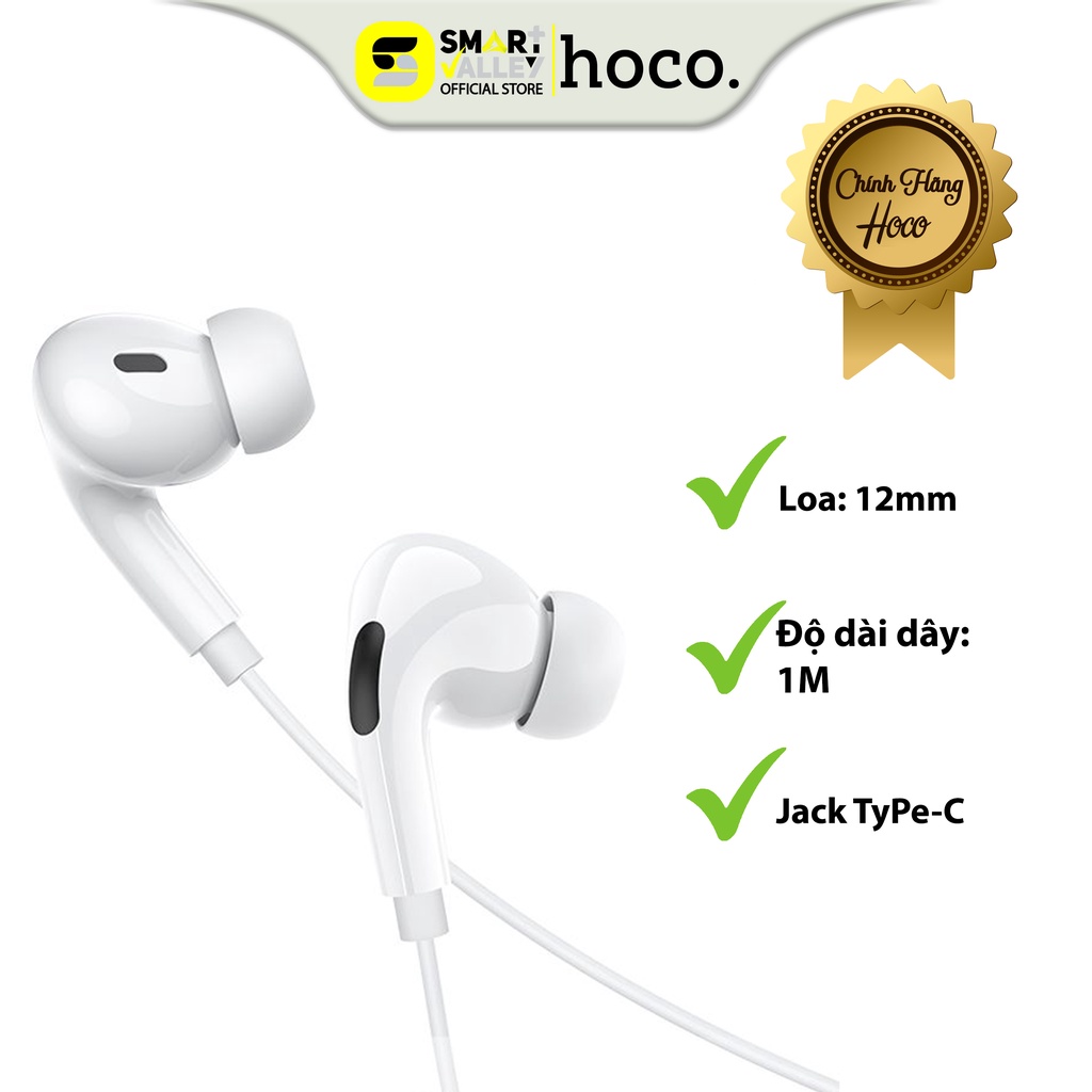 Tai Nghe Dây Borofone BM53 Chính Hãng, Âm Thanh Hay, Bass Ấm Sâu Trầm, Nút Điều Khiển Đa Năng, Đầu Type C.