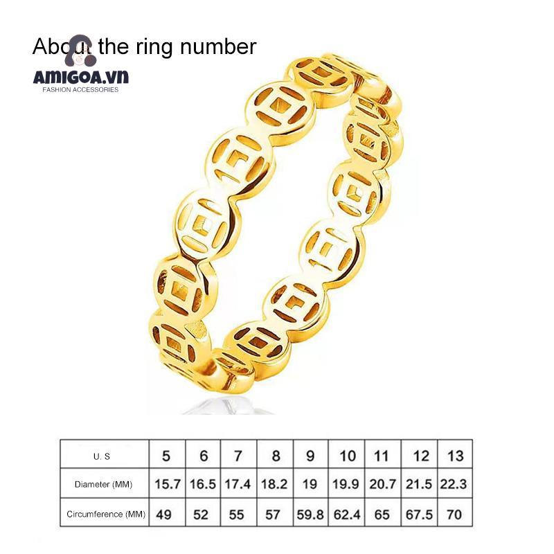 ✨✨Nhẫn Thép Titan Khắc Chữ Phong Cách Vintage