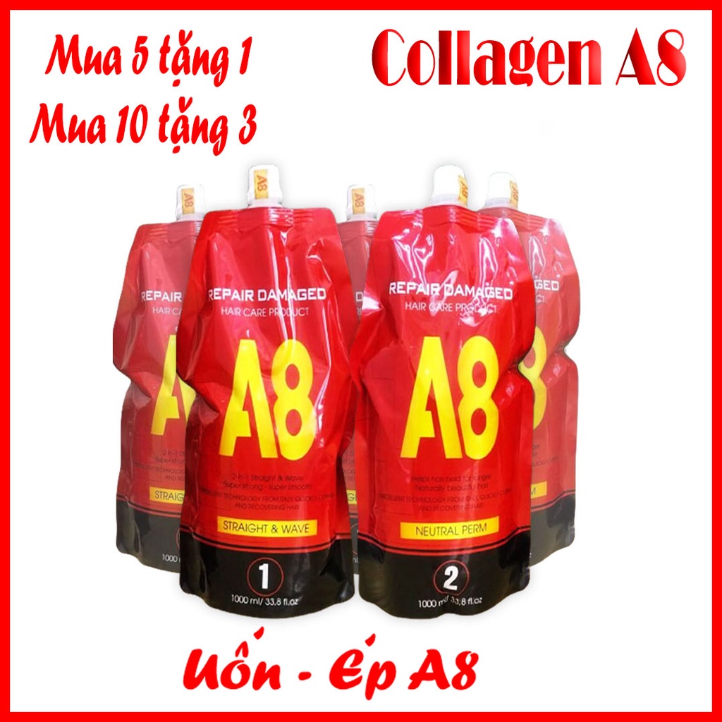 Uốn Nóng Collagen A8  - Sóng Tóc Căng Đẹp
