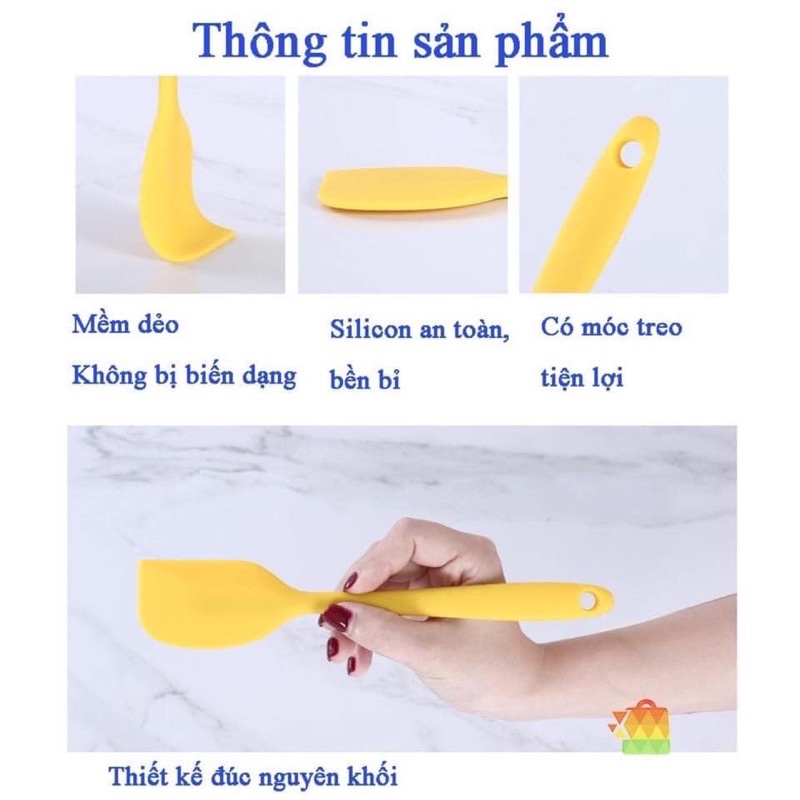 Phới trộn nấu ăn silicon cao cấp chính hãng modui bluemama Hàn Quốc