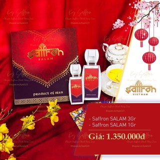 [Quà Cực Khủng] Set Saffron (Nhuỵ Hoa Nghệ Tây) SALAM 3Gr, Tặng 1Gr Saffron SALAM + Bình Thủy Tinh Cao Cấp 300ml