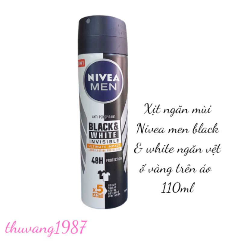 Xit ngăn mùi Nivea men black&amp; white 150ml