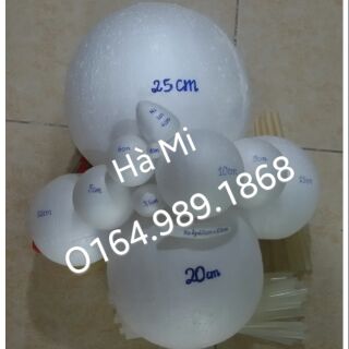 Quả cầu xốp dùng trang trí mầm non, trang trí cây thông noel, nụ xốp làm lõi hoa giấy, hoa sáp, hoa voan...