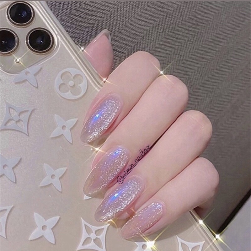 Nailbox thiết kế sẵn mẫu mắt mèo kim cương ánh cực quang tặng kèm keo dũa