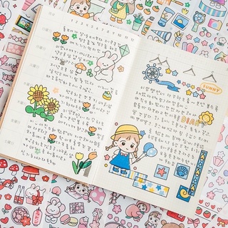 Set 4 tấm sticker dán sổ