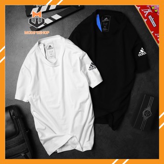 Áo Thun Nam Trơn basic tay ngắn logo ở cánh tay - Modife Shop