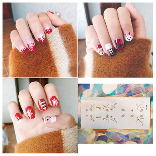 Miếng dán móng tay Noel - Nail Wraps (16 miếng dán khô)