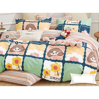 Vải may chăn ga áo gối,gối ôm khổ 2m35 hình cô gái