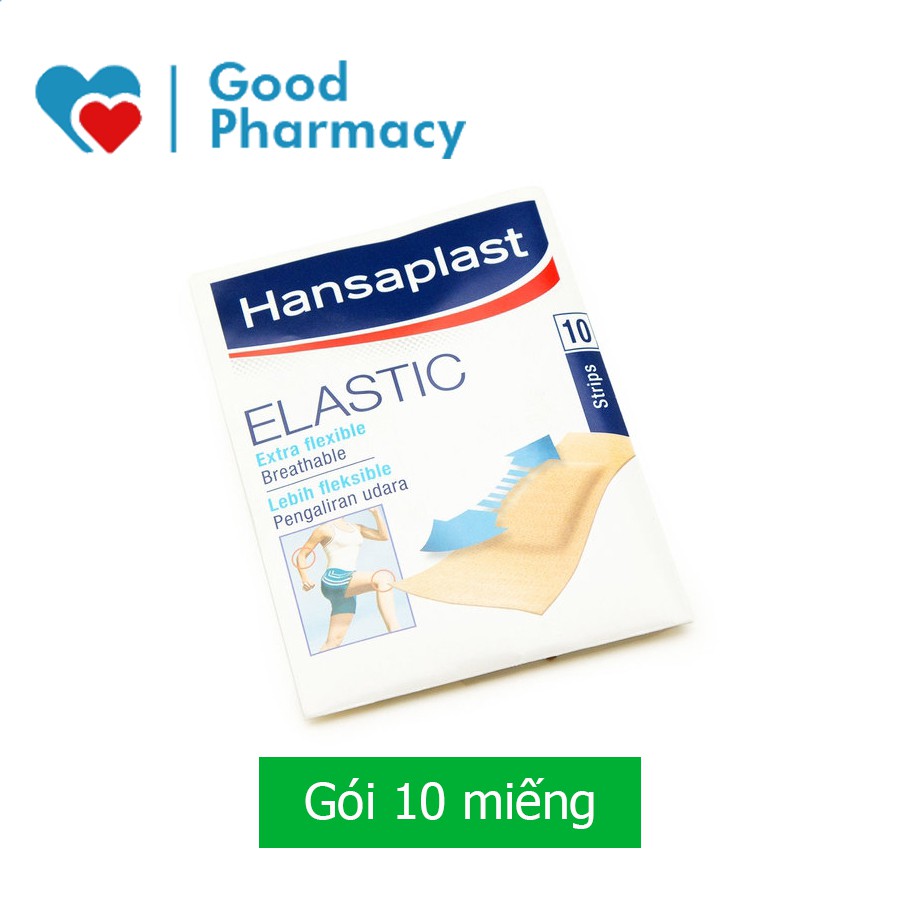 Băng keo cá nhân Hansaplast Elastic - Gói 10 miếng