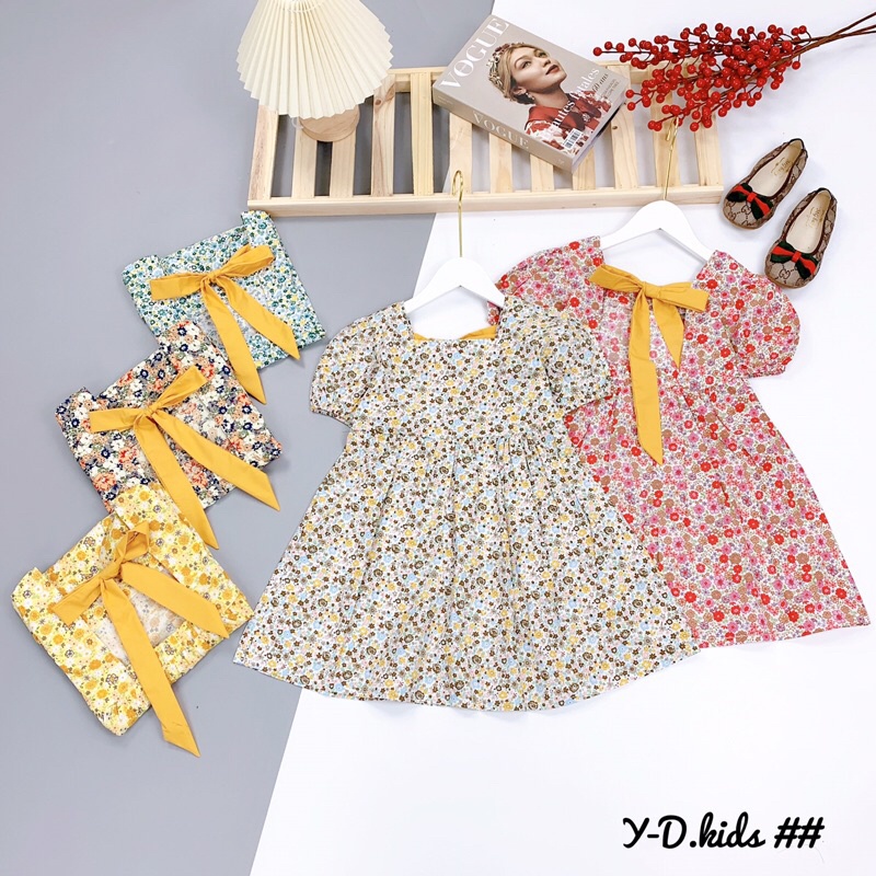 (jean baby) váy hoa nhí dễ thương cho bé gái (17-27kg)