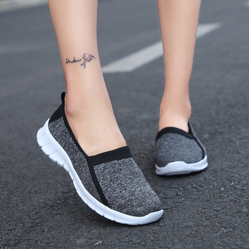 Giày sneaker lười phong cách thể thao dùng chạy bộ cho nữ