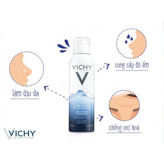 VICHY Xịt khoáng dưỡng da Vichy Mineralizing Thermal Water 50ml