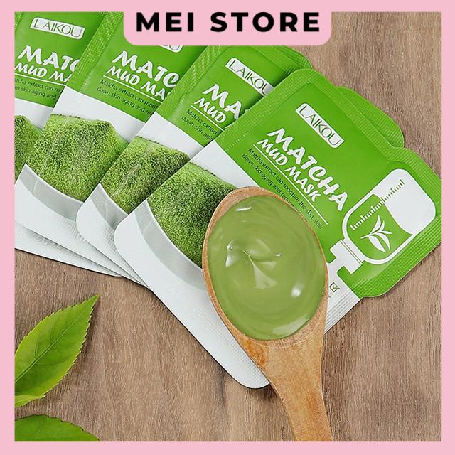 Bộ 12 gói mặt nạ bùn tinh chất matcha trà xanh làm sạch sâu 5g