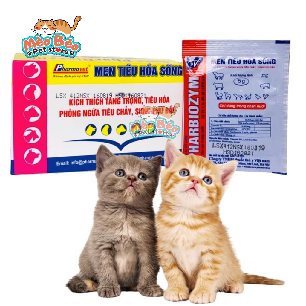 Men tiêu hóa sống cho thú cưng Pharbiozym - túi 5g