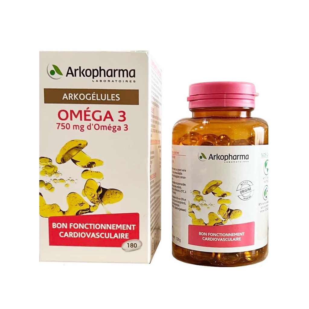 DẦU CÁ OMEGA 3 ARKOPHARMA 180 VIÊN