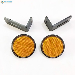 Phụ kiện mắt mèo phản quang gắn biển số xe máy