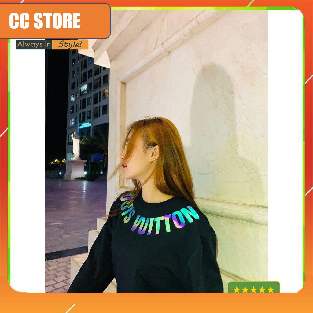 [FREESHIP💖ẢNH THẬT] Áo Sweater Phản Quang 7 màu In Chữ Louis Vuitton Áo Nỉ Nam Nữ Dài tay Unisex in hiệu ứng Hologram | BigBuy360 - bigbuy360.vn