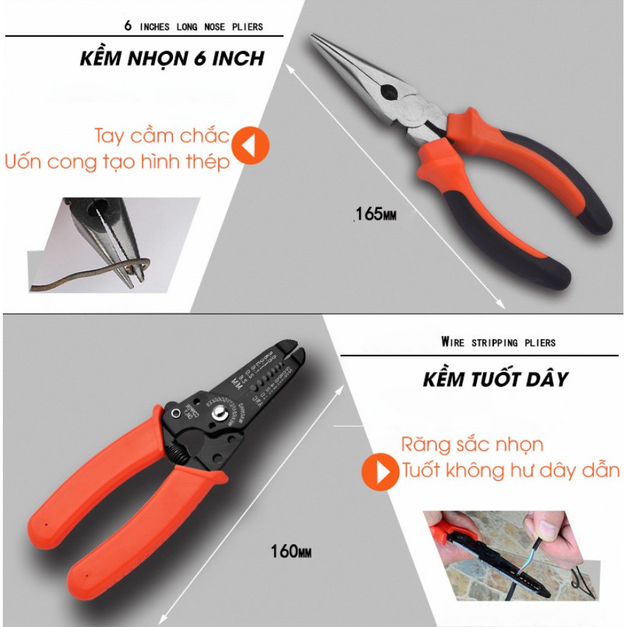 Bộ dụng cụ sửa chữa đa năng thép không gỉ 102 chi tiết