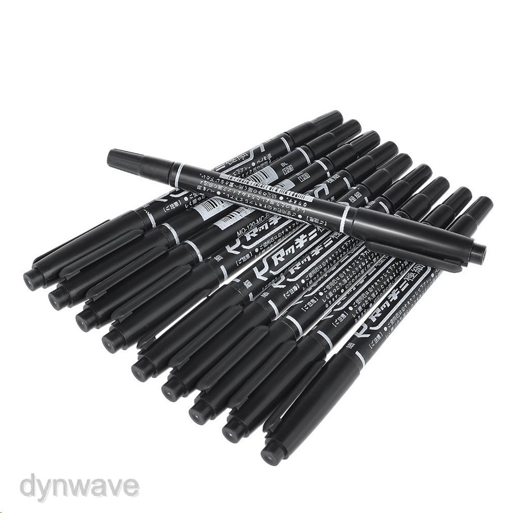 Bộ 10 Cây Bút Lông Đánh Dấu Bằng Gỗ / Kim Loại Chống Nước Thông Dụng