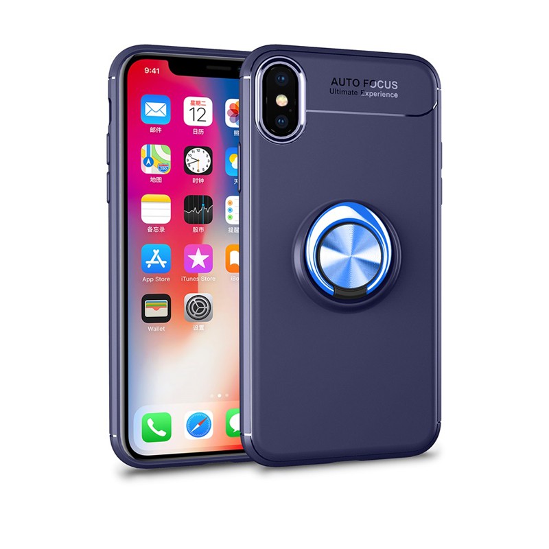 ốp điện thoại Silicone Mềm Chống Sốc Có Vòng Nhẫn Cho Iphone X Xr Xs Max