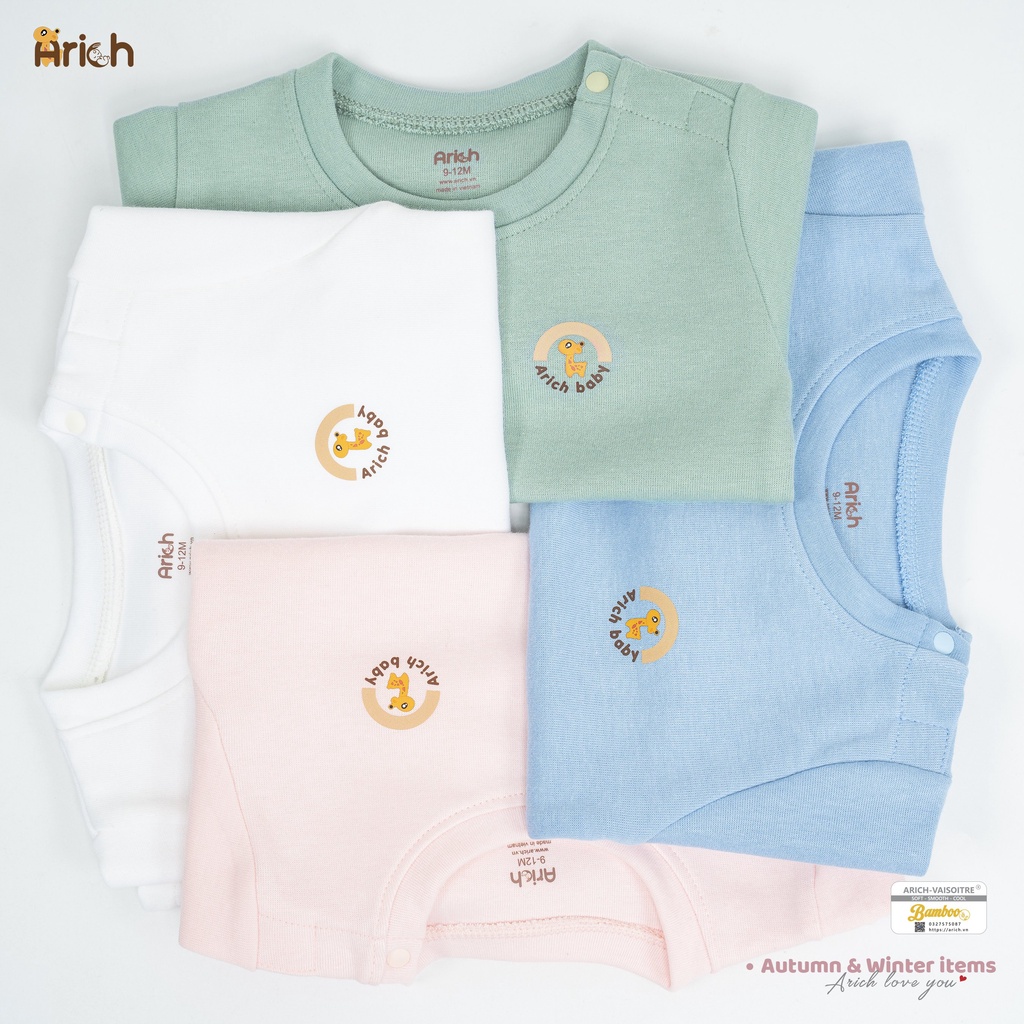 Dài cài vai thu đông Arich cho bé (lẻ size 9-12m, 3-6y)