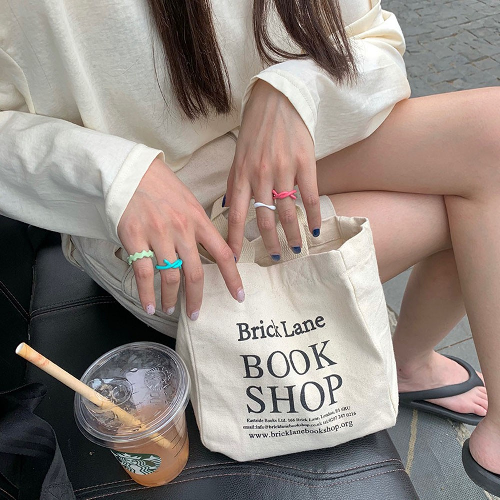 Nhẫn Hở Màu Kẹo Tùy Chỉnh Phong Cách Hàn Quốc Thời Trang Cho Nữ