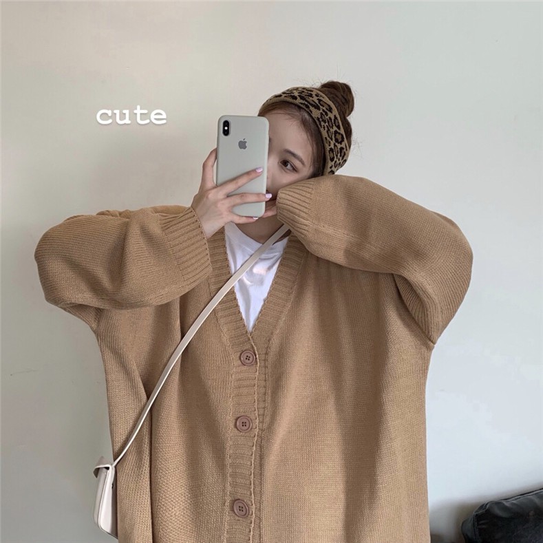 Áo len cardigan đóng cúc Ulzzang kèm ảnh thật