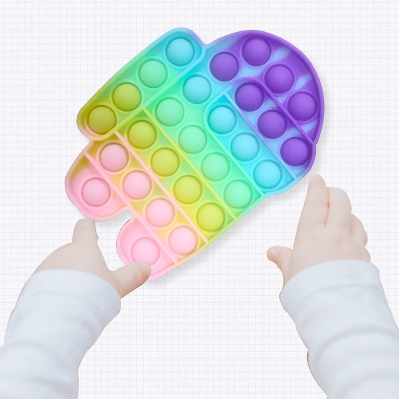 Pop it Nhiều màu bong bóng silicone giải nén đồ chơi thư giãn giáo dục trẻ em
