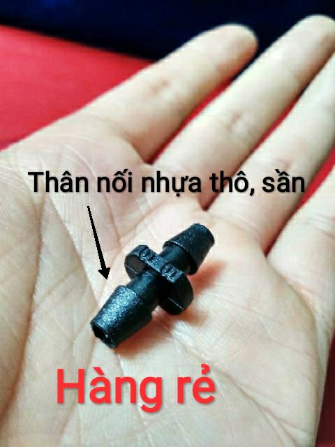 10 Cút Nối Khởi Thủy Dây Ống PE 5mm, 6mm 2 Đầu Khấc Gài Aquamate