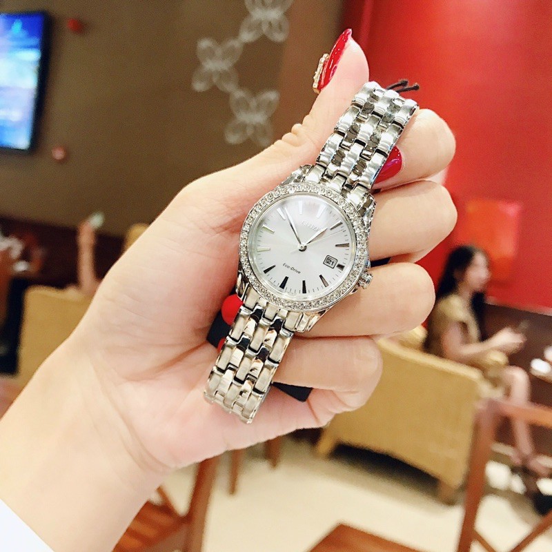Đồng hồ nữ CITIZEN EW trắng tinh khôi