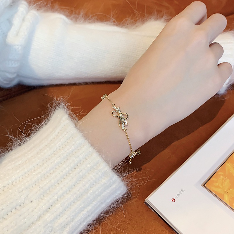 Vòng Tay Đính Đá zircon Đơn Giản Thời Trang Phong Cách Hàn Quốc