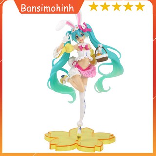 Mô Hình Nhân Vật Cô Nàng Miku Tóc Xanh Tai Thỏ Mẫu 01 Đáng Yêu - Cao 24Cm