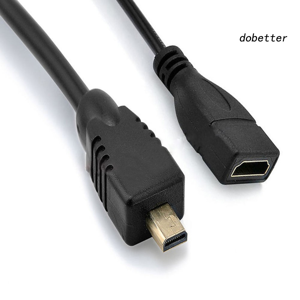 DOH_23cm 1080P Micro HDMI Male Type D to HDMI Female A Convertor Adapter Cable Cord