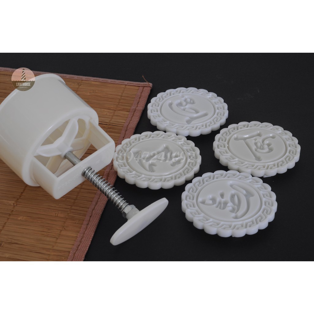 Khuôn trung thu 150-200g 4 mặt Phúc Lộc Thọ Tài