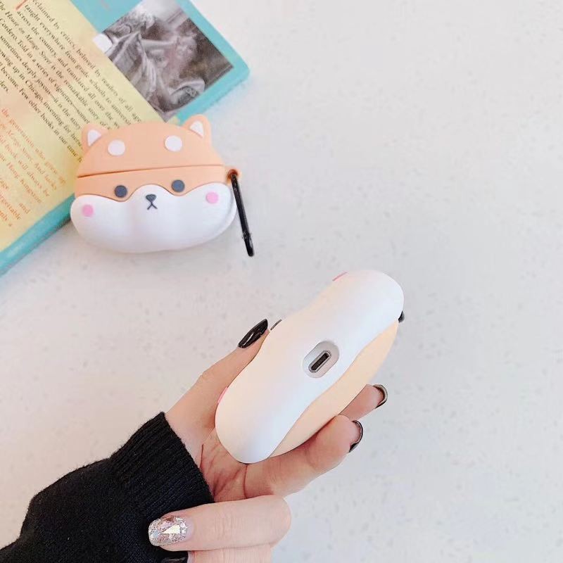 Case Airpods1-2-Pro Bảo Vệ Tai Nghe Hình Chó Shiba Vàng  Case Airpods Pro Siêu Dễ Thương