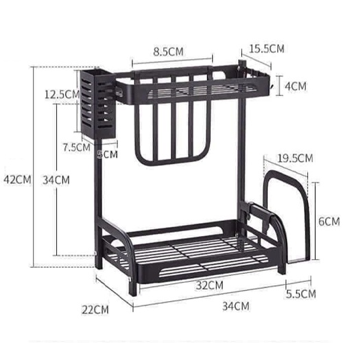 KỆ ĐỂ GIA VỊ NHÀ BẾP-GIÁ ĐỂ ĐỒ NHÀ BẾP TIỆN DỤNG 2 TẦNG GIÚP CĂN BẾP GỌN GÀNG SẠCH SẼ