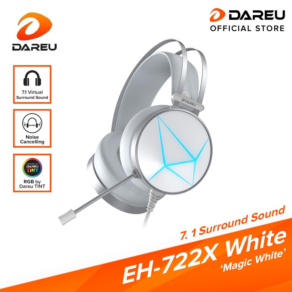 Tai Nghe Gaming Dareu EH722X Màu Trắng Âm Thanh 7.1 - Hàng Chính Hãng | BigBuy360 - bigbuy360.vn