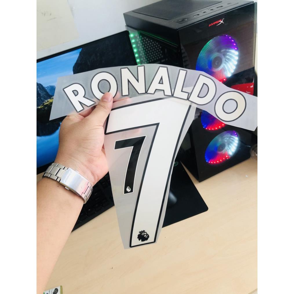 Số áo RONALDO chuẩn Kích thước Lớn - Số 7 In áo đá bóng mẫu của RONALDO MU