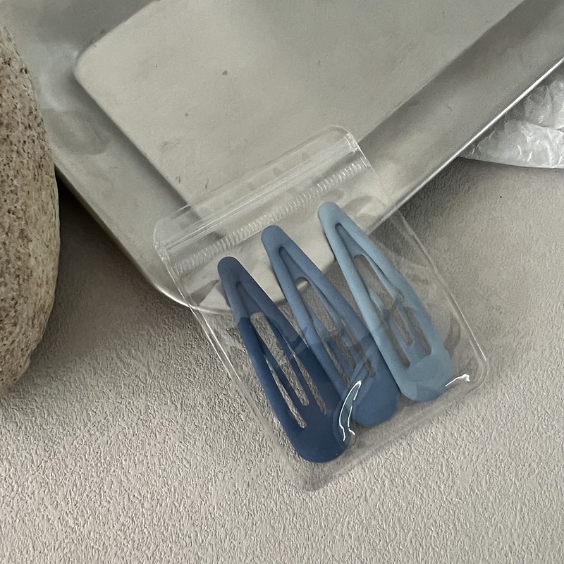 Set 3 Kẹp Tóc Màu Sắc Đơn Giản Thời Trang Cho Nữ